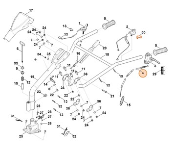 Cięgno sprzęgła, Stihl 62507109901