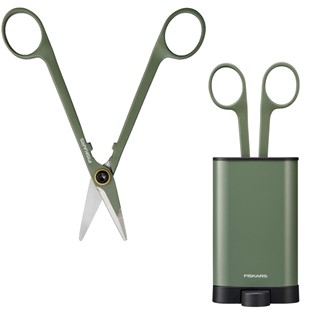 Plant Care Precyzyjne nożyczki do roślin długie + pojemnik, Fiskars 1075315