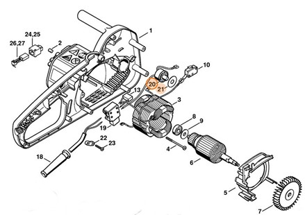 Wyłącznik ochronny prądu nadmiarowego 230/240 V, Stihl 12084301515