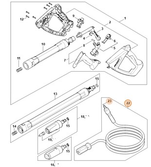 Wąż wysokociśnieniowy, Stihl RE015000801