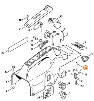 Cięgno wyłącznika STOP, Stihl 42234351100