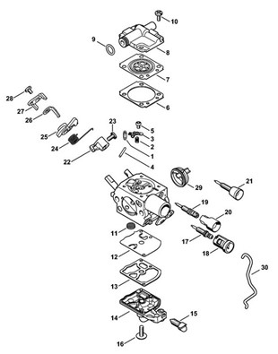 Gaźnik C1Q-S280C, Stihl 11451200617