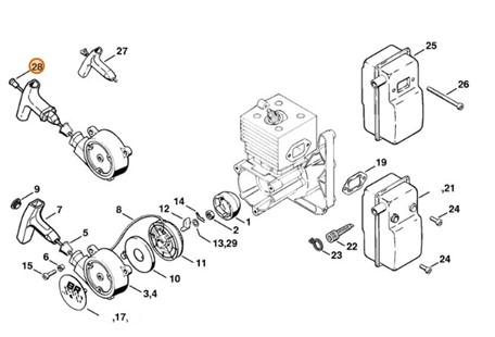 Linka urządzenia rozruchowego, Ø 3,5 mm, Stihl 11281902900