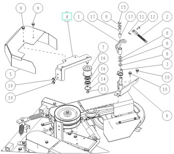 Wspornik rolki prowadzącej , Orec 0360-5260H 