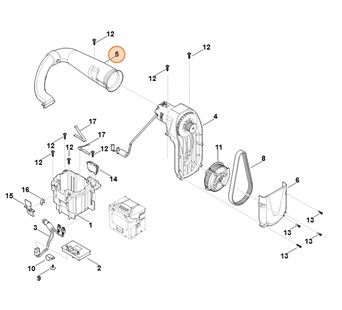 Obieg powietrza kompl., Stihl 62916004600