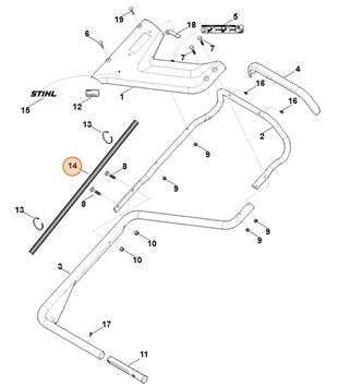 Rura falista ø15x750, Stihl 63787660500