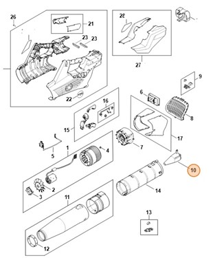 Stożek dyszy wylotowej, Stihl BA047610300