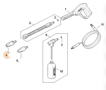 Dysza o płaskim profilu strumienia, Stihl RE025300004
