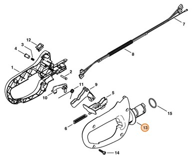 Okładzina uchwytu - prawa strona, Stihl 42377910608