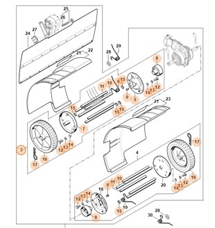 Usuwacz do mchów - prawa strona, Stihl 46017404702