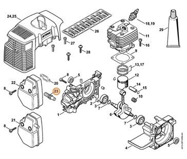 Króciec z kratką, Stihl 41281406900