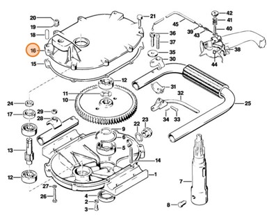 Górna część obudowy, Stihl 43086415200
