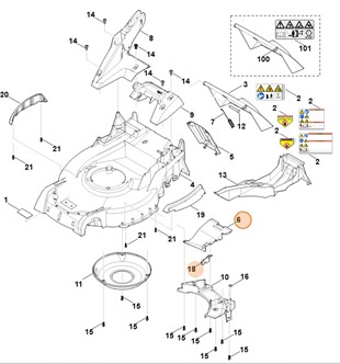 Prowadnica blaszana (ze wspornikiem), Stihl 63747804400