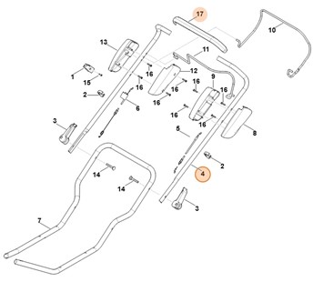 Górna część uchwytu kierującego, Stihl 63587803006