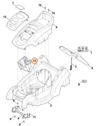 Uchwyt akumulatora, Stihl 63204030405
