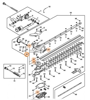 Obudowa przekładni (145°, 500 mm), Stihl 42436400513