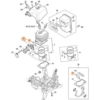 Obudowa przepustnicy, Stihl 42501206902