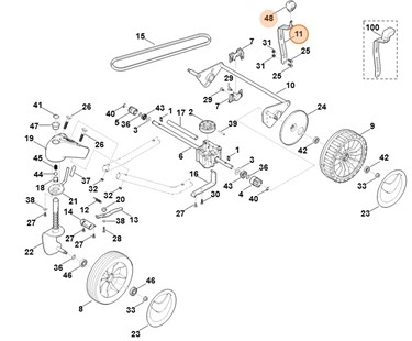 Dźwignia nastawcza, Stihl 63617002905