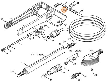 Pierścień oporowy 7-10x1,4, Stihl 96529451607