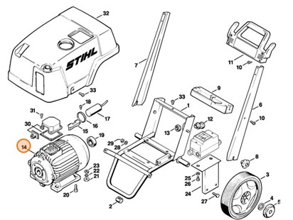 Silnik elektryczny 220 V/50 Hz, Stihl 47166000200