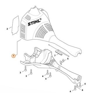Obudowa silnika strona górna, STIHL 41400203099