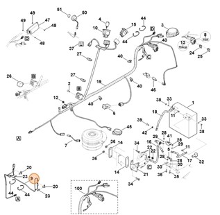 Przewód zasilający świateł, Stihl 61604401945