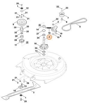Wałek noża, Stihl 61407020700