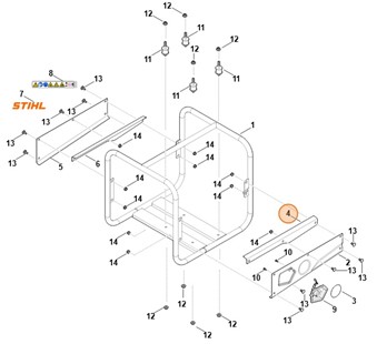 Osłona blaszana, Stihl VB037631600