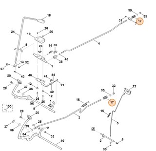 Sprężyna dociskowa, Stihl 61707036410