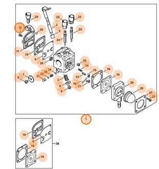 Gaźnik C1Q-S68H, Stihl 42291200606
