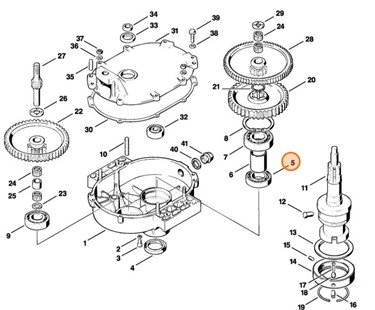 Łożysko kulkowe 6006, Stihl 95030031710
