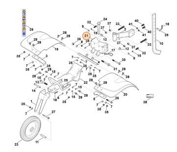 Wspornik ogranicznika głębokości, Stihl 62507400203