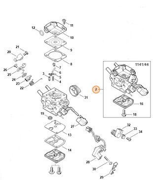 Gaźnik 1141/44, Stihl 11411200644