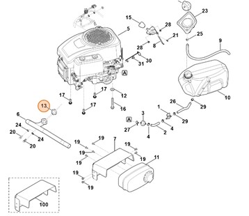 Uszczelka tłumika, Stihl 61401490600