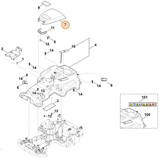 Pokrywa (osłona elementów obsługi), Stihl 63017062400