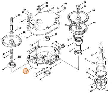 Dolna część obudowy, Stihl 43086415300