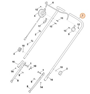 Górna część uchwytu kierującego, Stihl 63407803020