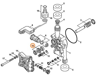 Zestaw uszczelek - tłok, Stihl 47750071001
