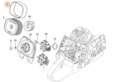Filtr wstępnego oczyszczania, Stihl 00001410602