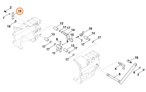 Wspornik blaszany zmiany biegów, Stihl 62517187000