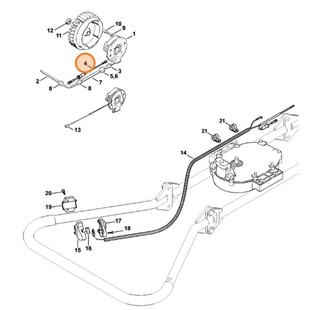 Przewód zwieracza 225 mm, Stihl 11084401102