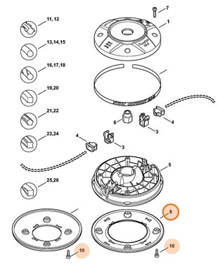 Zestaw płytki ochronnej, Stihl 40050071002
