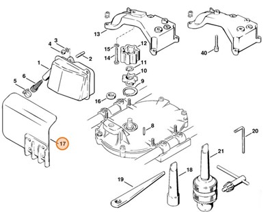 Osłona blaszana, Stihl 43091407300