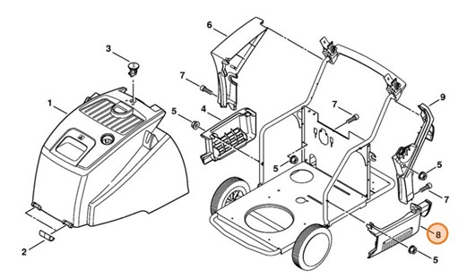 Osłona lewa, Stihl 47707917504