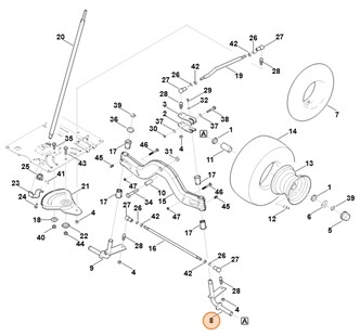 Zwrotnica, str. lewa, Stihl 61707605000
