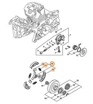 Sprzęgło, Stihl 11421602000