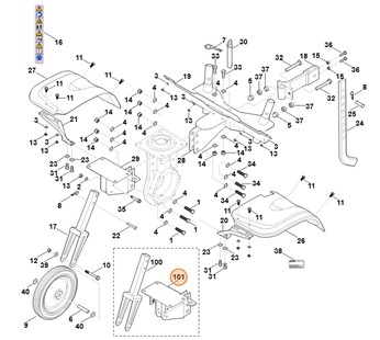 Wspornik silnika, Stihl 62517400204