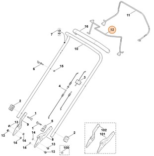 Dźwignia włączająca, Stihl 63507640206