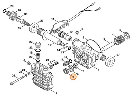 Wysokociśnieniowy pierścień samouszczelniający, Stihl 47557090300