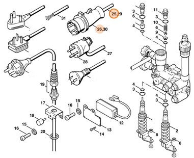 Przewód przyłącza zasilania, Stihl 47164402000